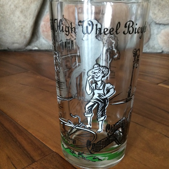 Vintage Hazel Atlas Mid Century Transportation Glasses Set of 6 - Picture 6 of 8